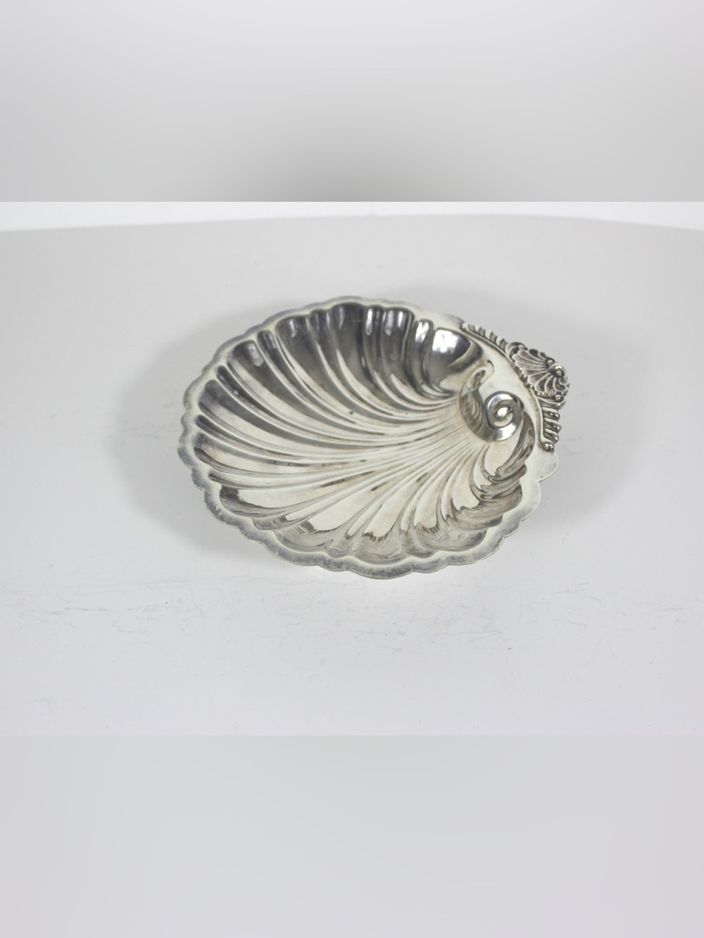 Vintage Silver Clam Shell Bowl with Feet